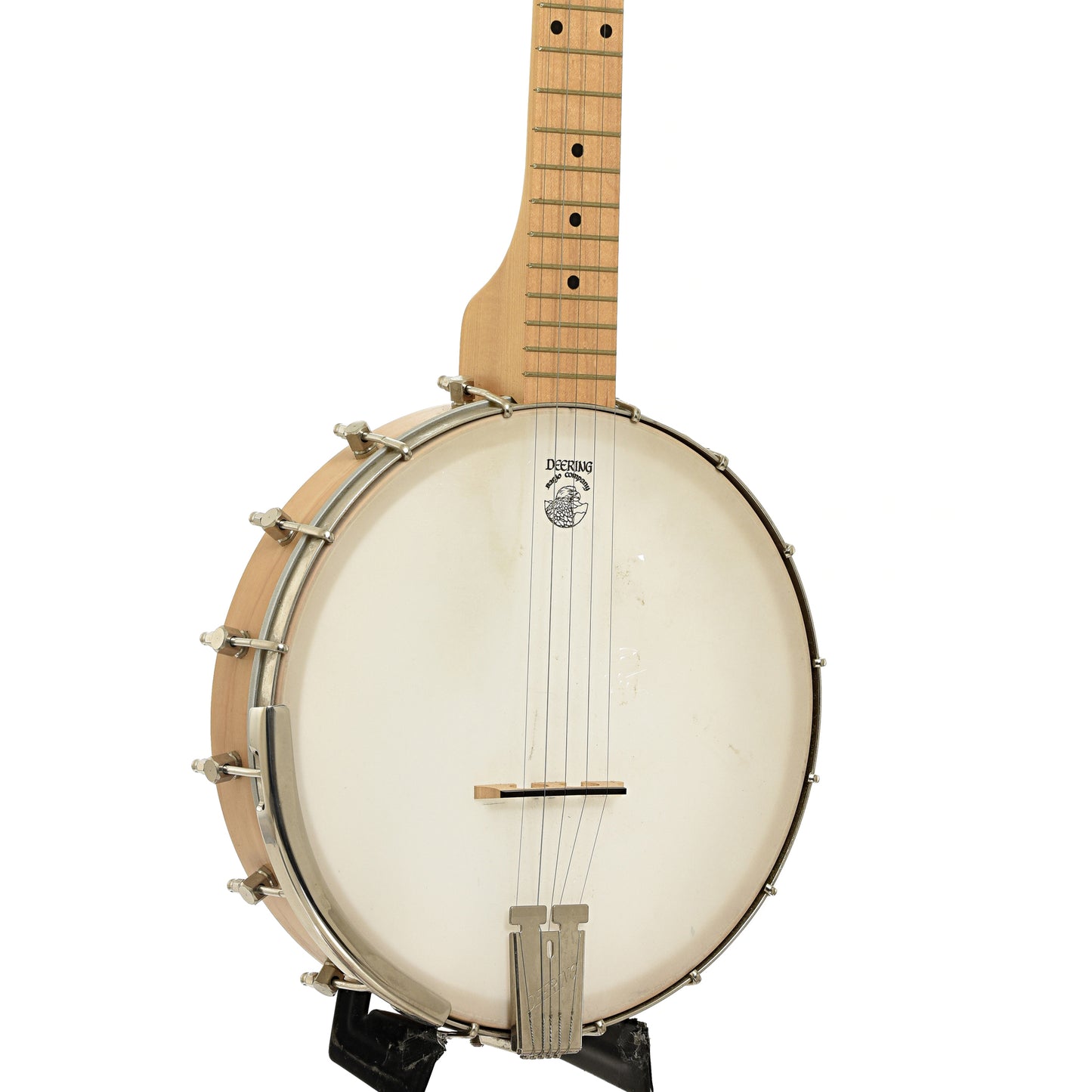 Front and side of Deering Goodtime Open Back Banjo  