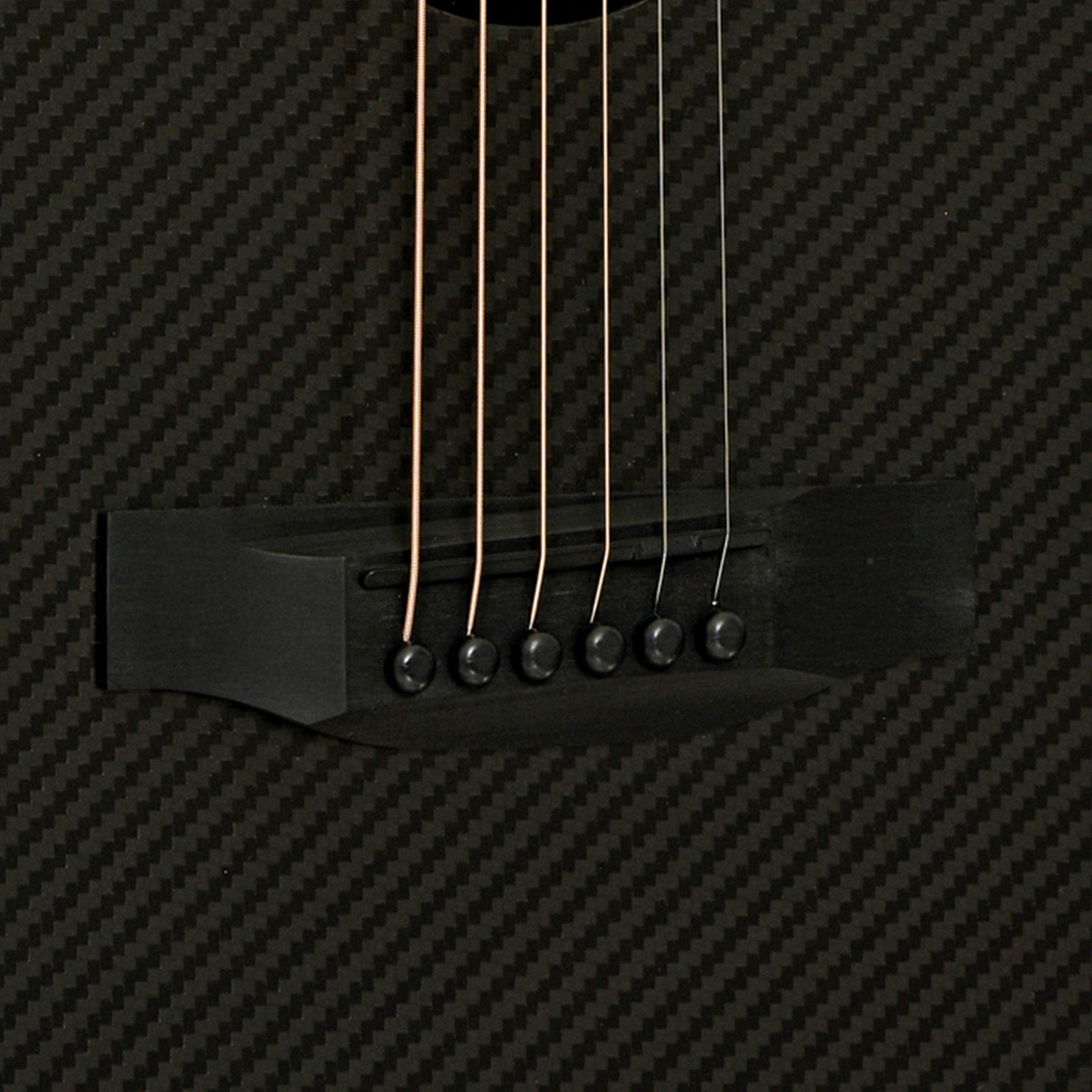 Bridge of KLOS Full Carbon Acoustic-Electric Travel Guitar, B-Stock