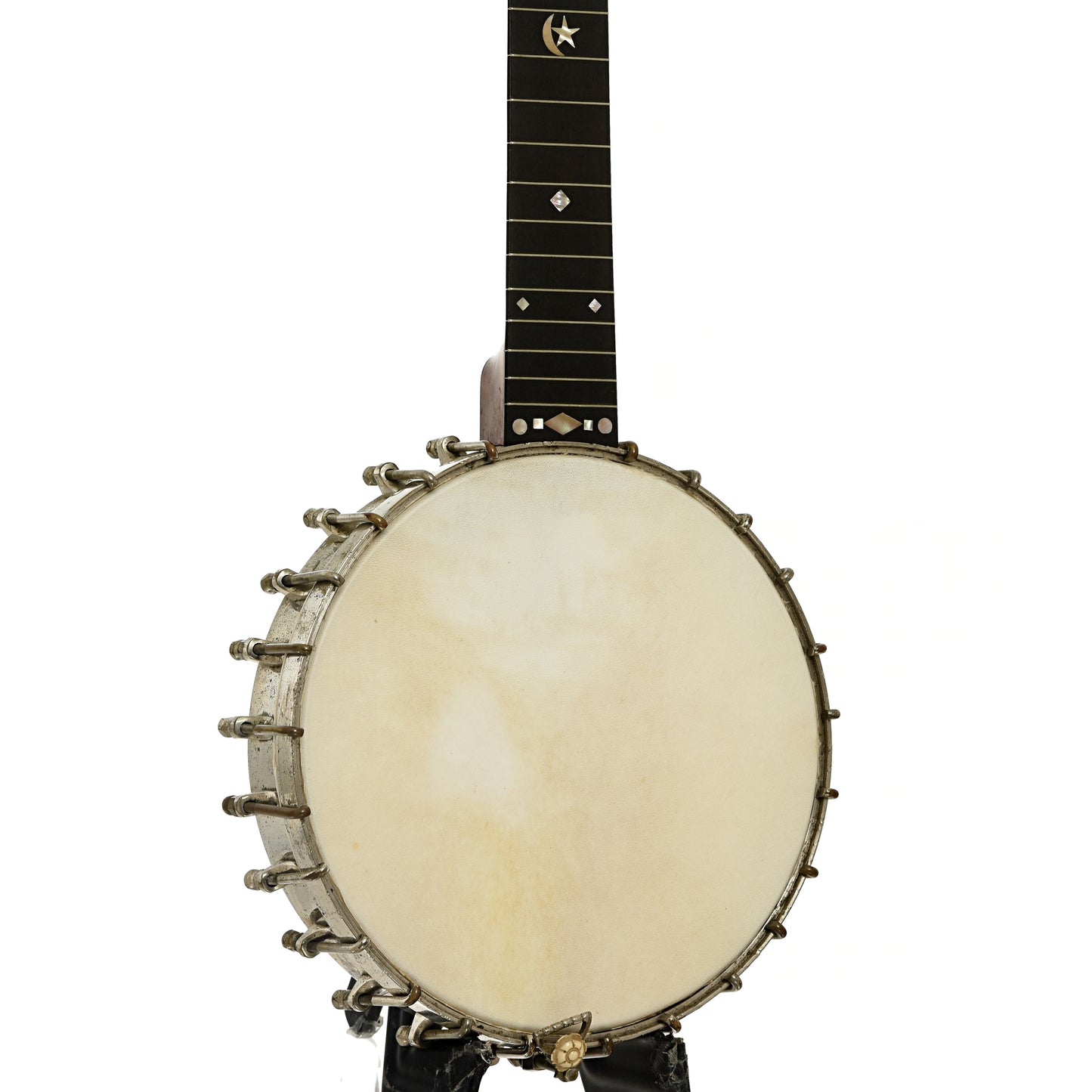 Front and side of S.S. Stewart Lady Stewart No.2 Openback Banjo