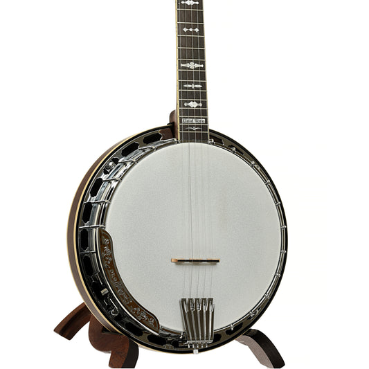 Front and side of Gold Tone RB-15RF Orange Blossom Resonator Banjo