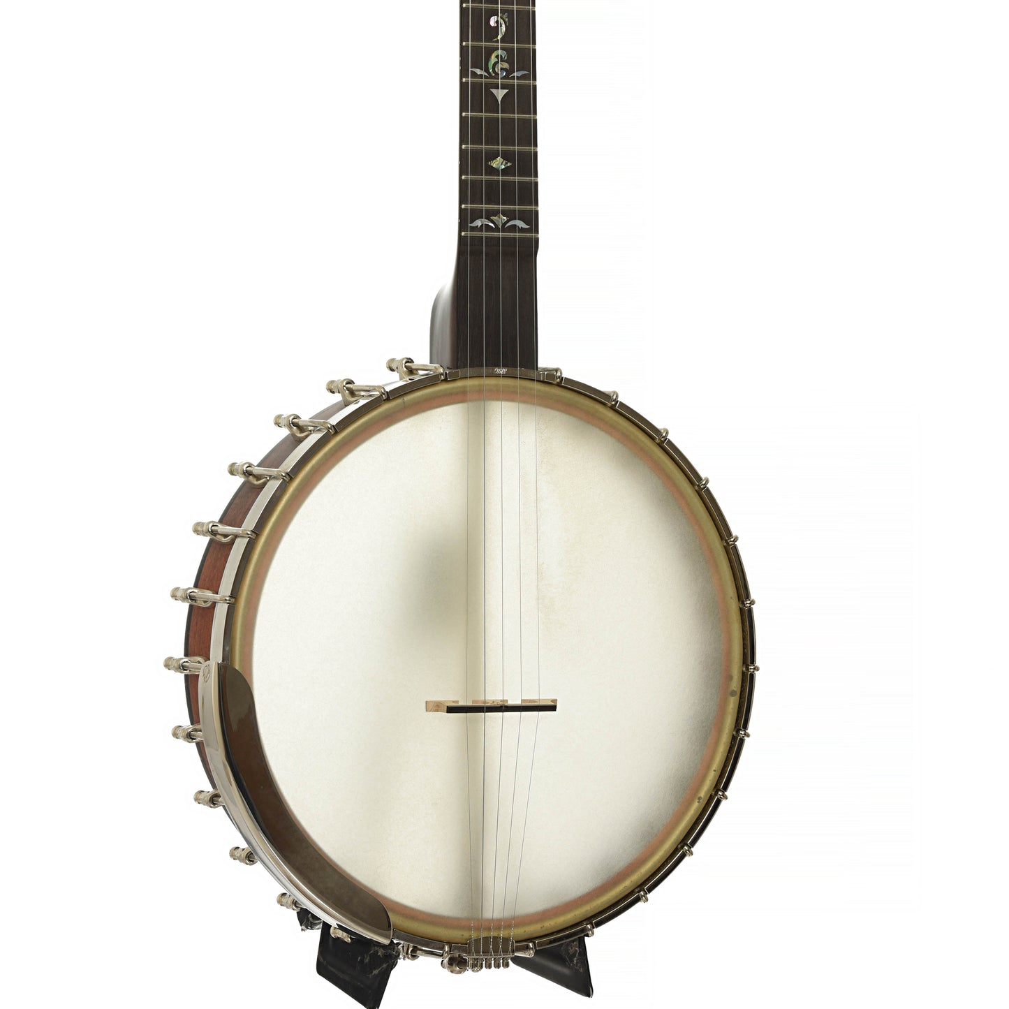 Front and side of Ome Juniper Deluxe 12" Open Back Banjo