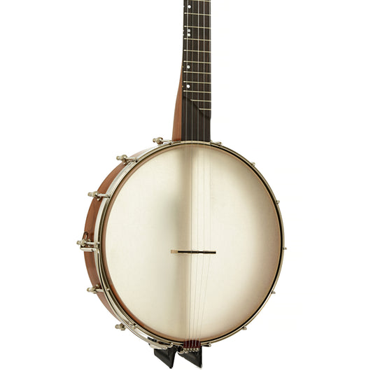 Front and side of Chuck Lee Ovilla 12" Open Back Banjo 