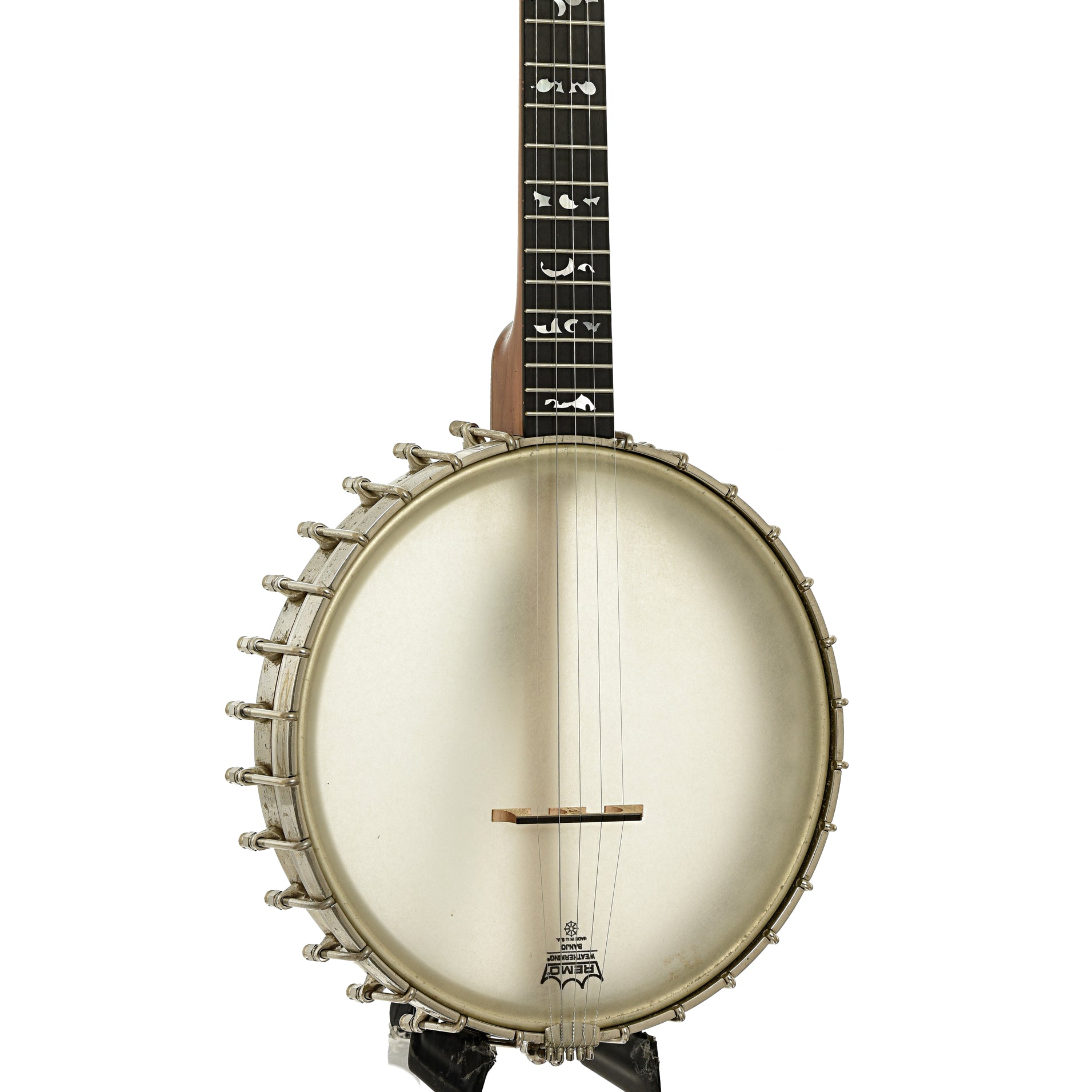 Front and side of Vega Tubaphone Conversion Openback Banjo 