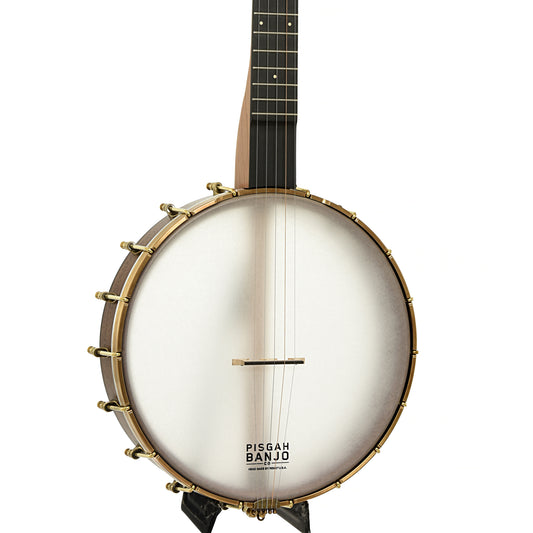 Front and side of Pisgah Roscoe 12" Lefthanded Openback Banjo