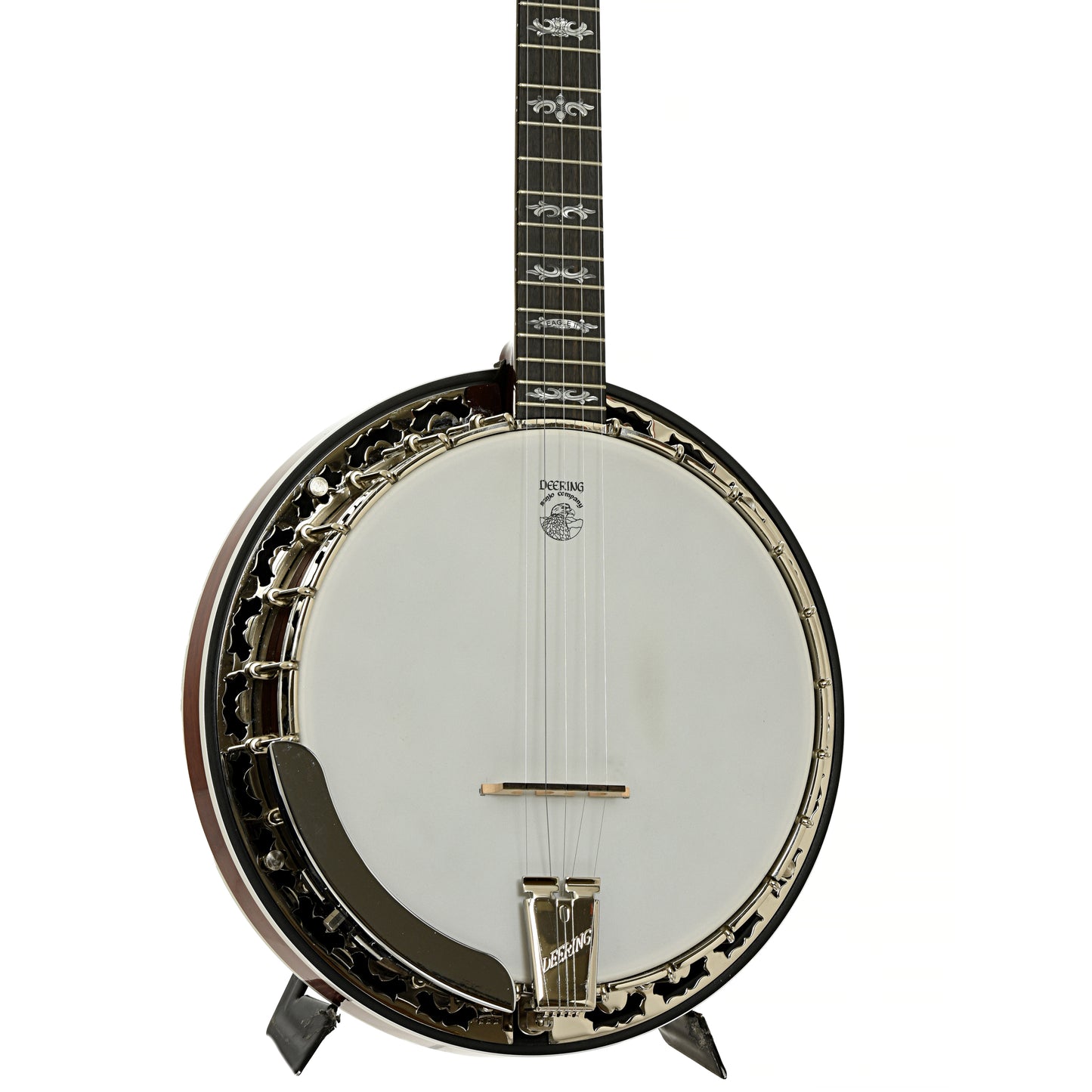 Front and side of Deering Eagle II Resonator Banjo 