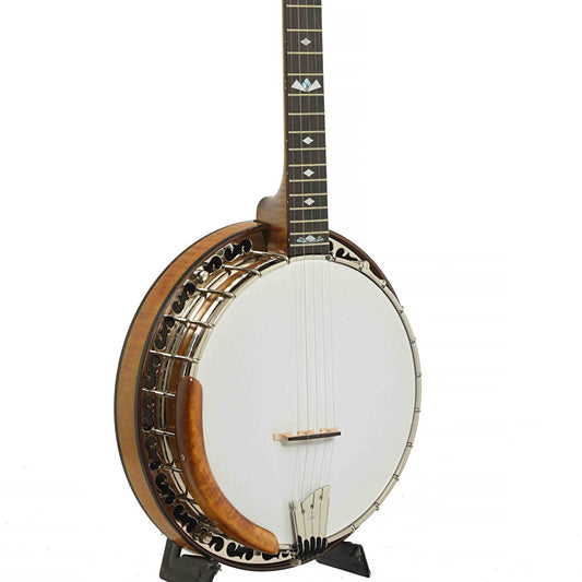 Front of Ome Vintage Ikon Resonator Banjo & Case