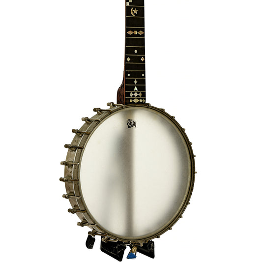 Front and side of S.S. Stewart Universal Favorite No. 2 + Openback Banjo
