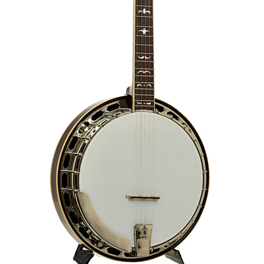 Front and side of Recording King Madison Reso!nator Banjo, Mahogany