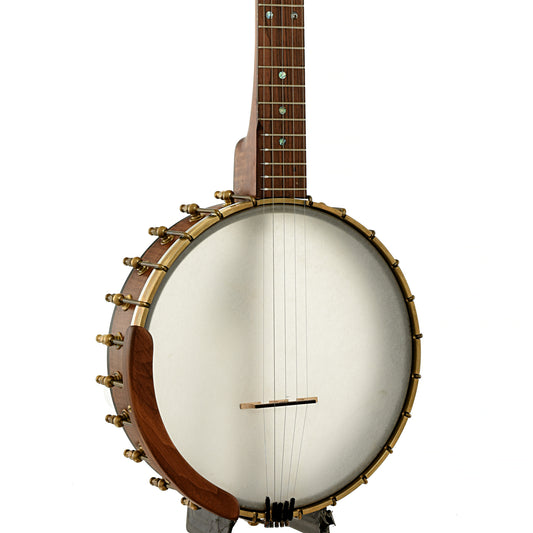 Front and side of Starr Limited Edition Banjos 11" Curly Maple Open-back Banjo