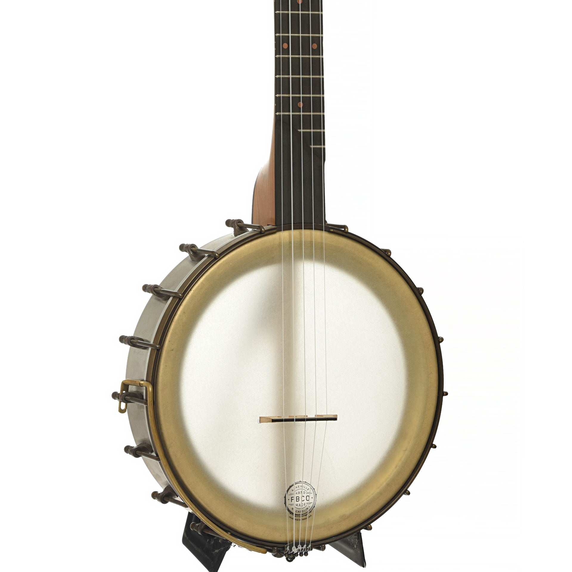 Front and side of Pisgah Rambler Custom Openback Banjo
