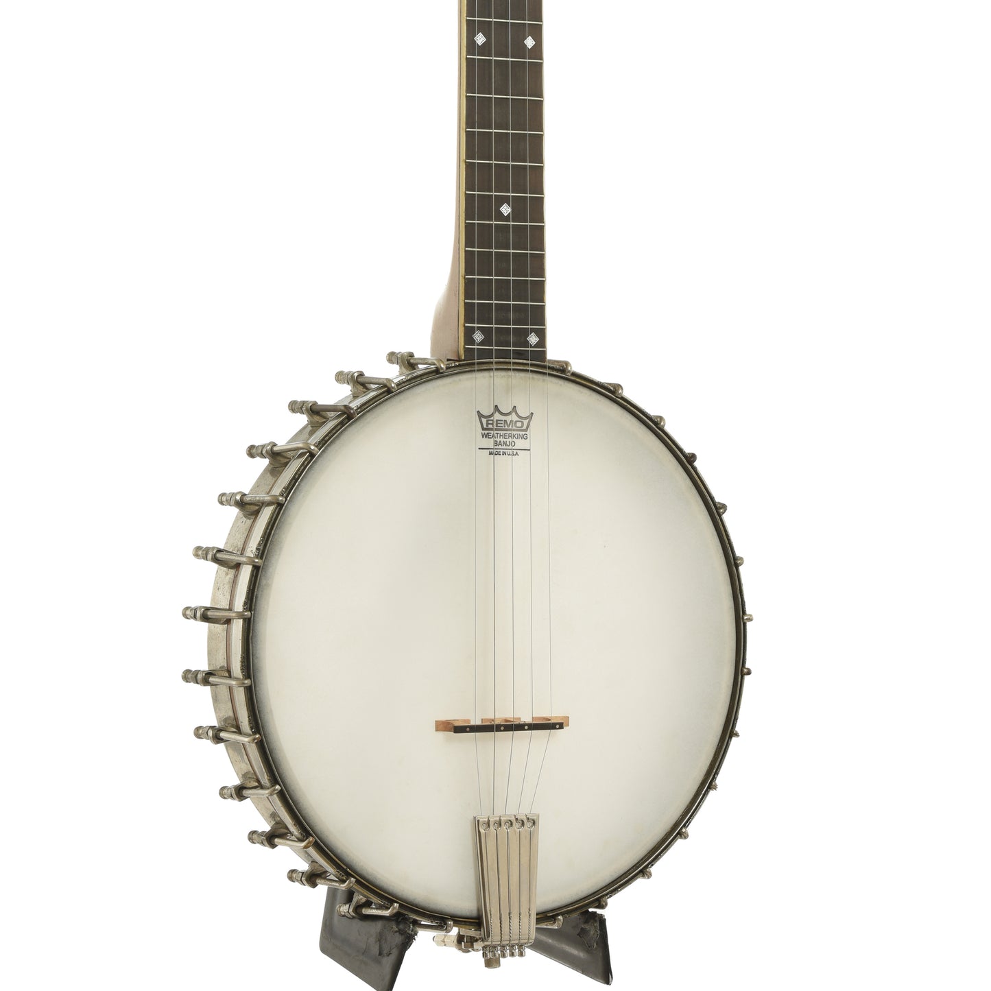 Front and side of A.C. Fairbanks Whyte Laydie No.2 Openback Banjo