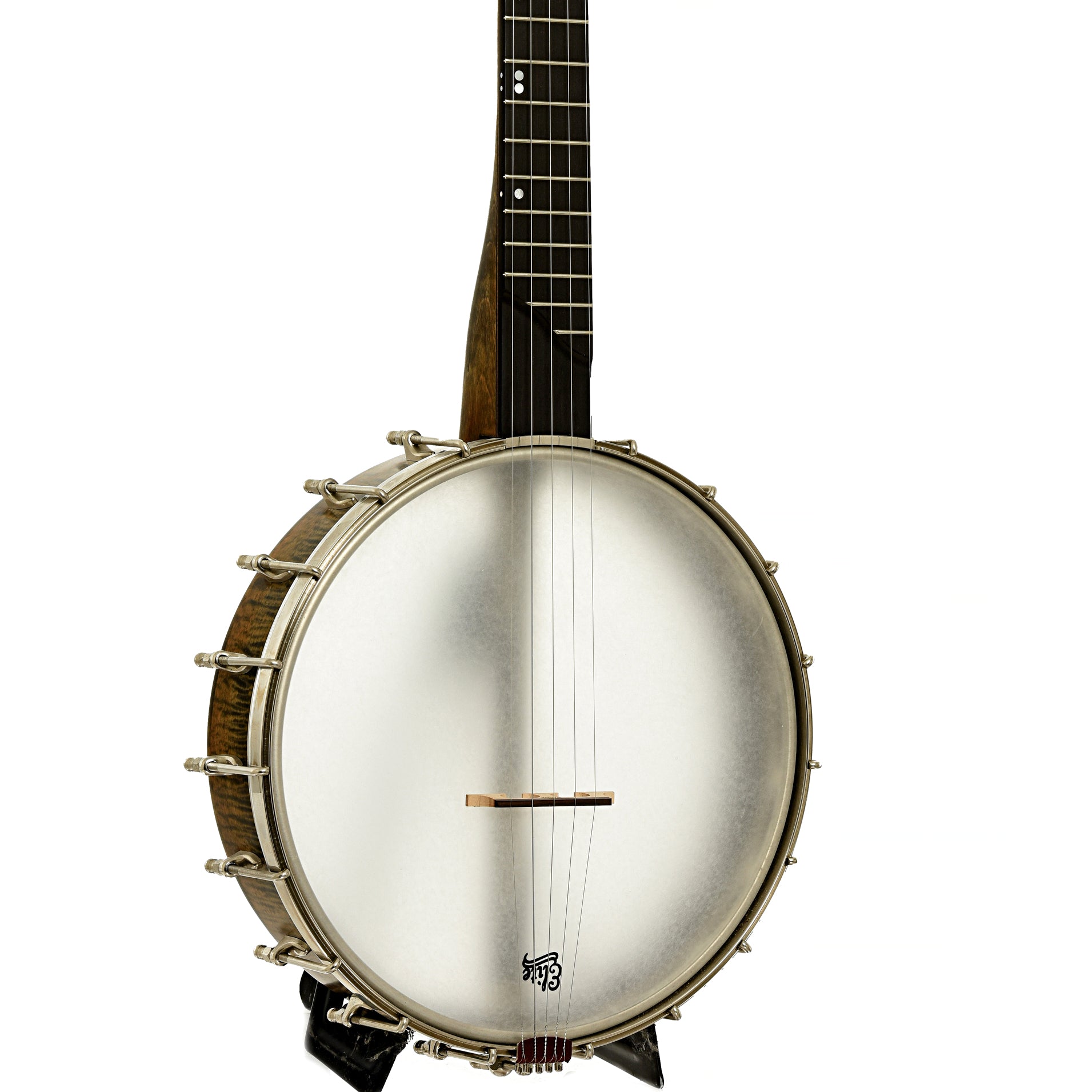 Front and side of Chuck Lee Lone Star Custom Open Back Banjo