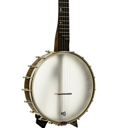 Front and side of Chuck Lee Lone Star Custom Open Back Banjo