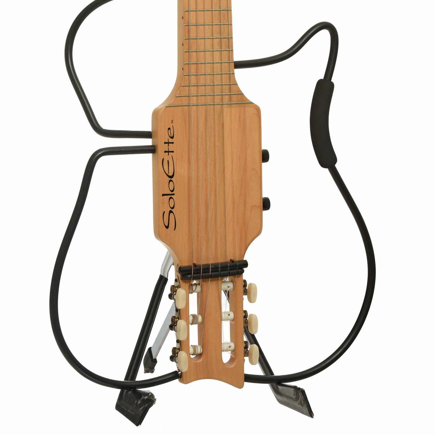 Front and side of Wright SoloEtte Nylon Travel Guitar 
