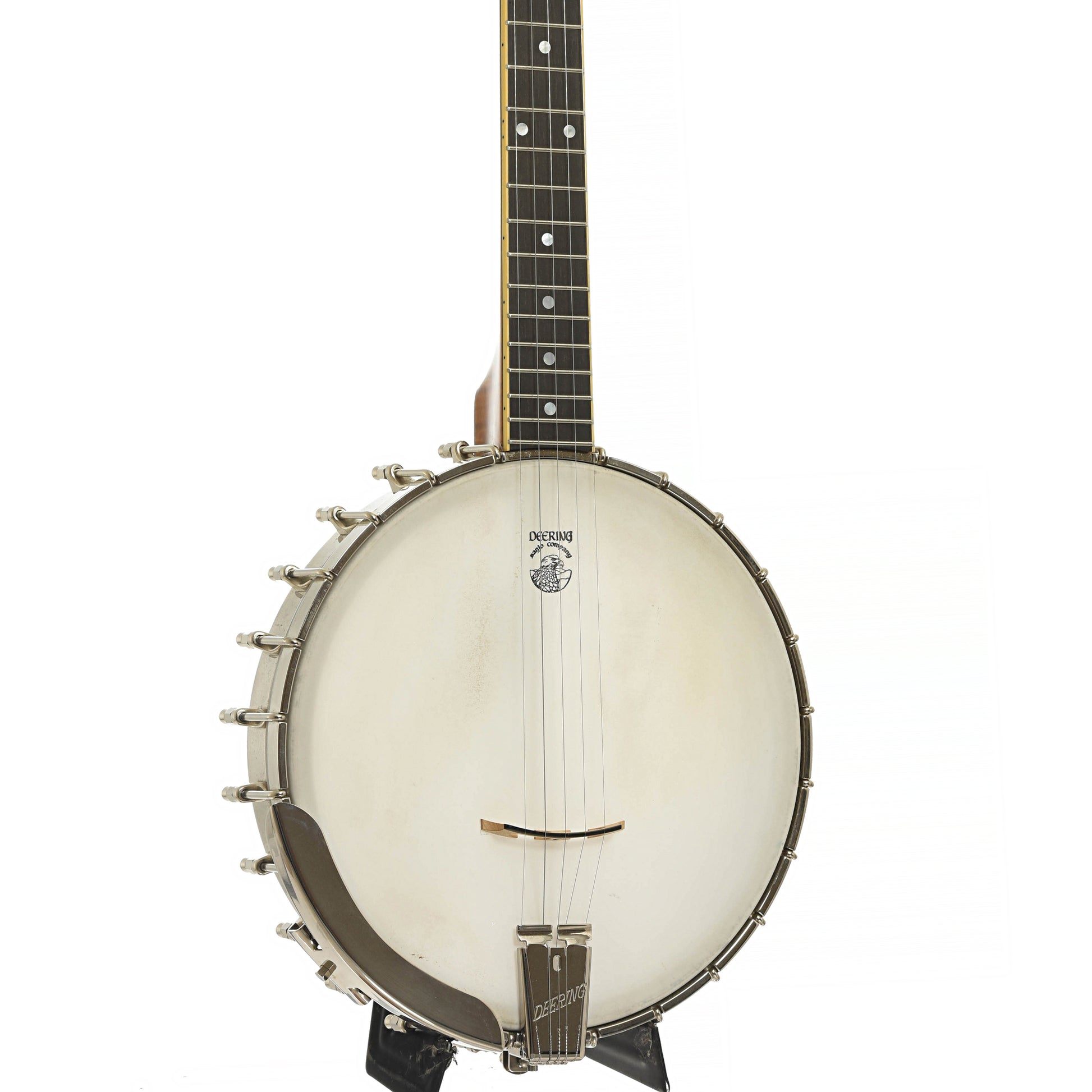 Front and side of Deering Vega No. 2 Open Back Banjo