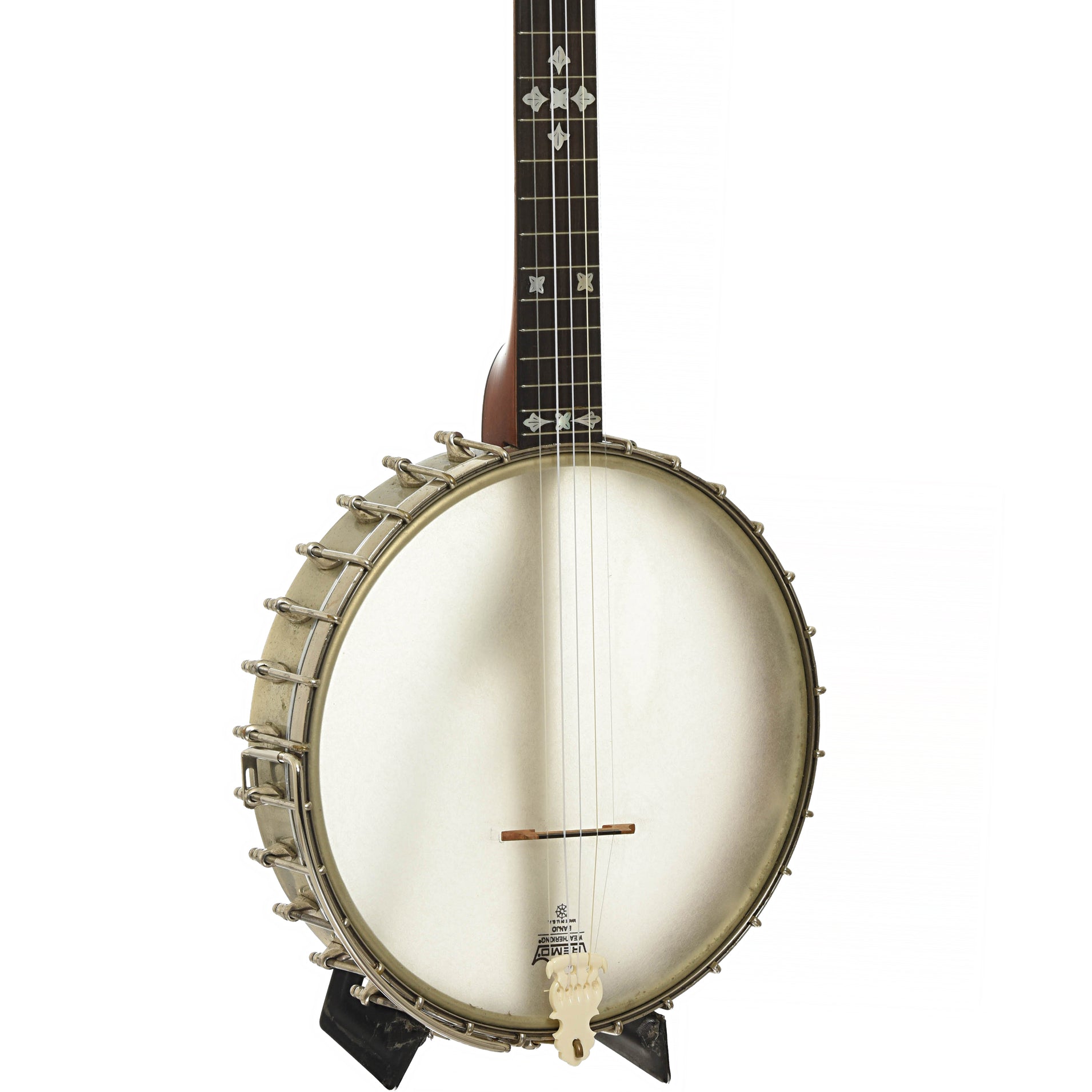 Front and side of A.C. Fairbanks Special Electric Openback Banjo