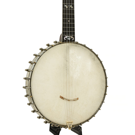 Front and side of L.B. Gatcomb Robinson Improved Grade 2 Open Back Banjo