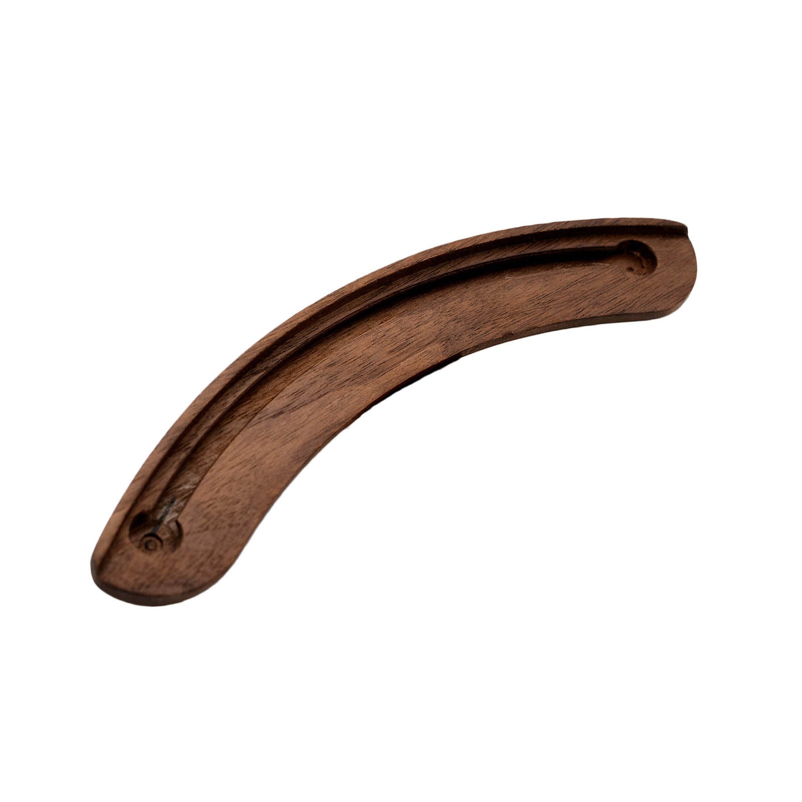 Back of Gold Tone Little Mountain Armrest Walnut