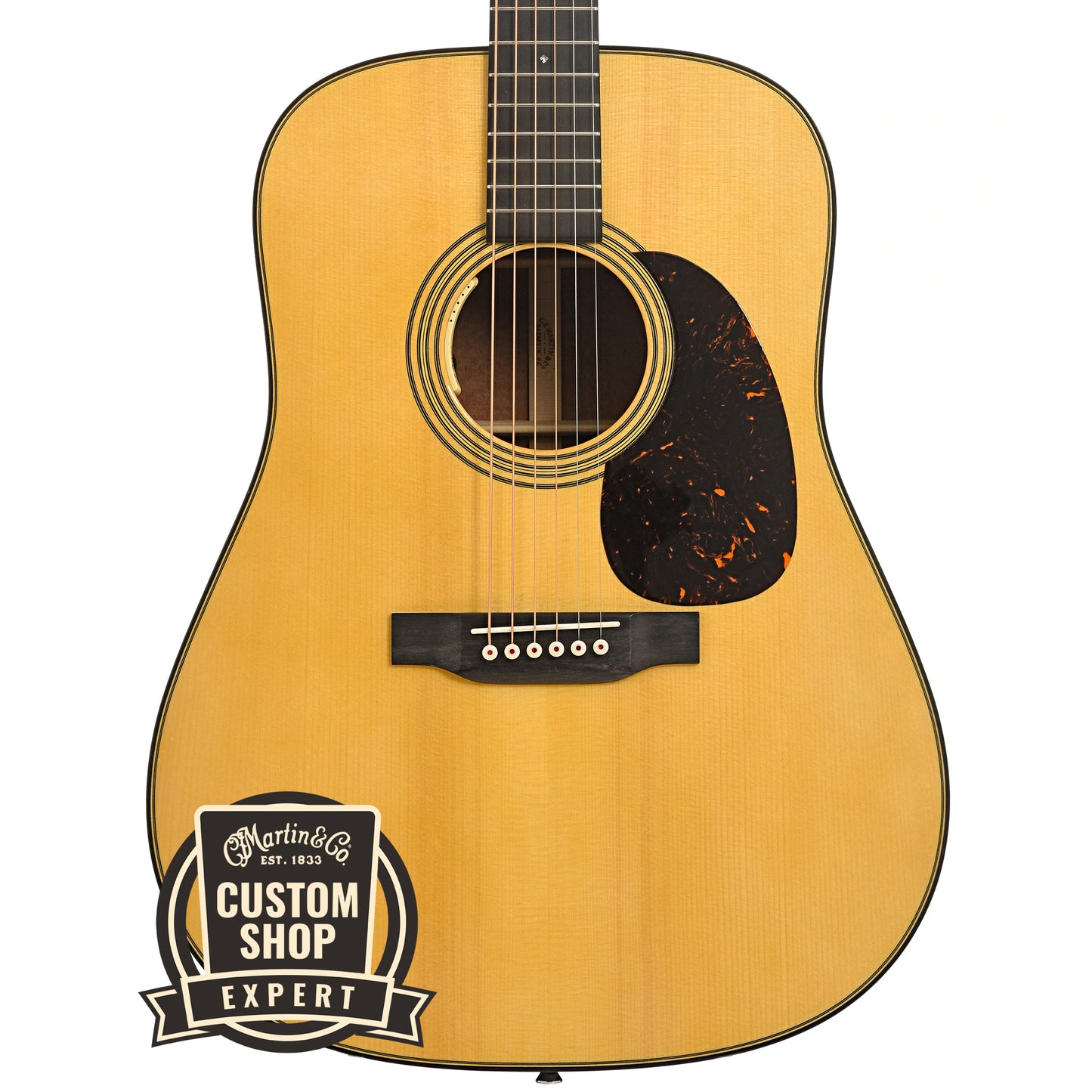 Front of Martin Custom 28-Style Dreadnought  - Quilted Sapele & Adirondack Spruce - #2 of 2