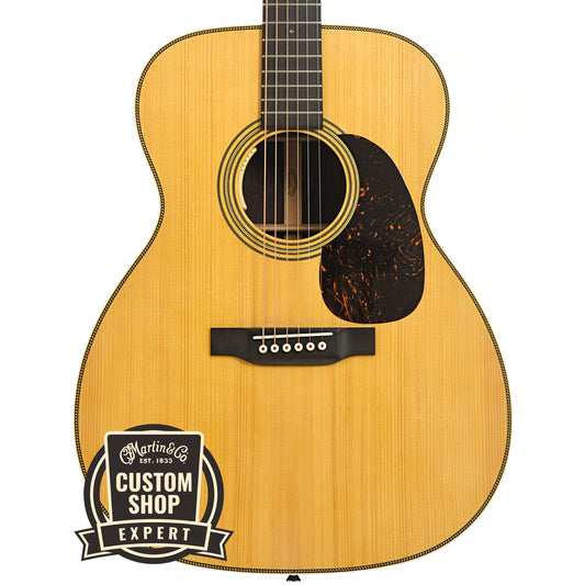 Front of Martin Custom M-Size 28-Style with LR Baggs Anthem Pickup - Wild Grain Indian Rosewood & Adirondack Spruce