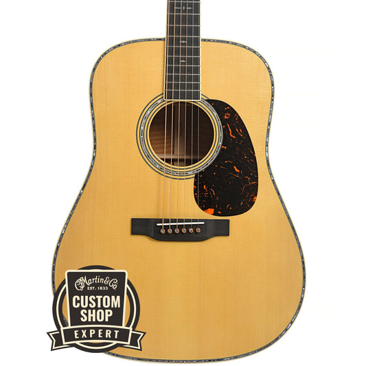 Front of Martin Custom 41-Style Dreadnought Guitar & Case, Flame Mahogany & Adirondack Spruce
