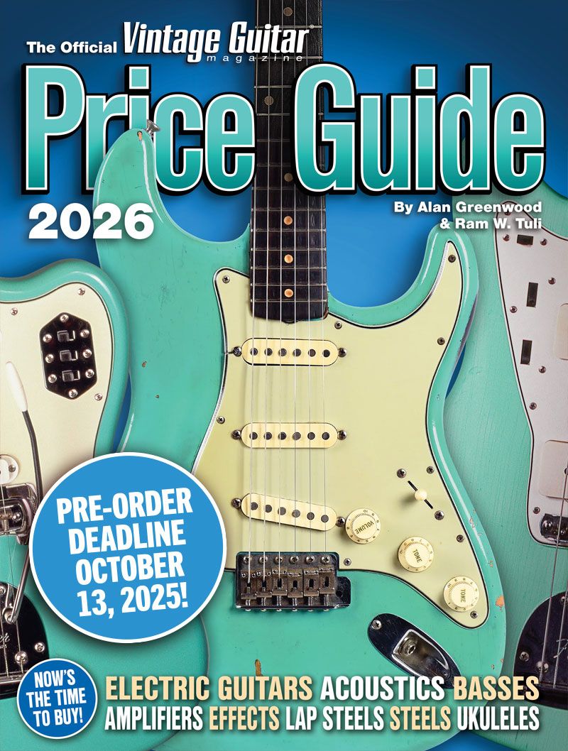 Front Cover of The Official Vintage Guitar Price Guide 2026 - SKU# 819-4 : Product Type Media : Elderly Instruments