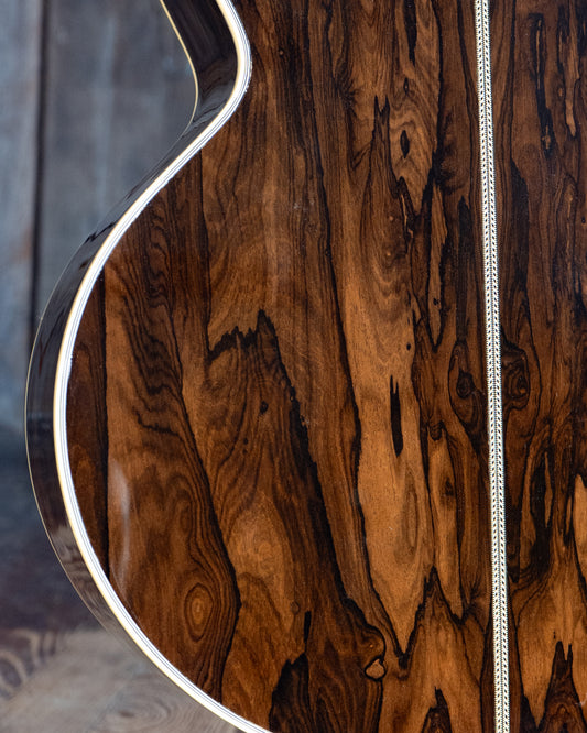 Showroom photo of back of Gibson J-185 Custom Shop Acoustic Guitar (1996)