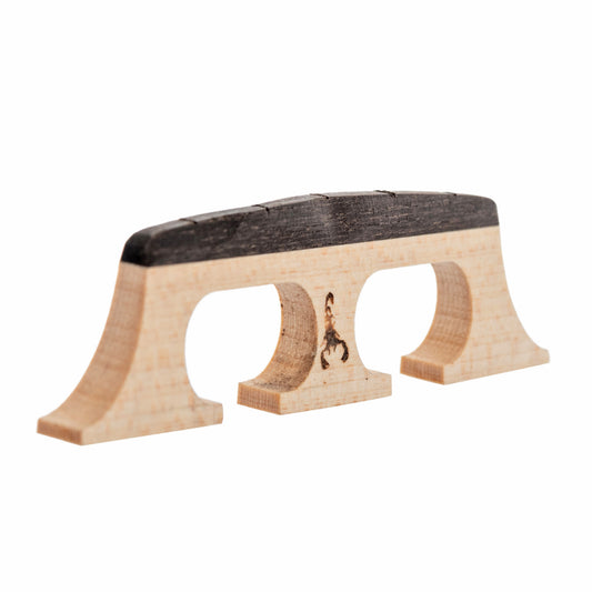 Front and side of Scorpion 5-String Bela Fleck Style Banjo Bridge, 7/8" Radiused