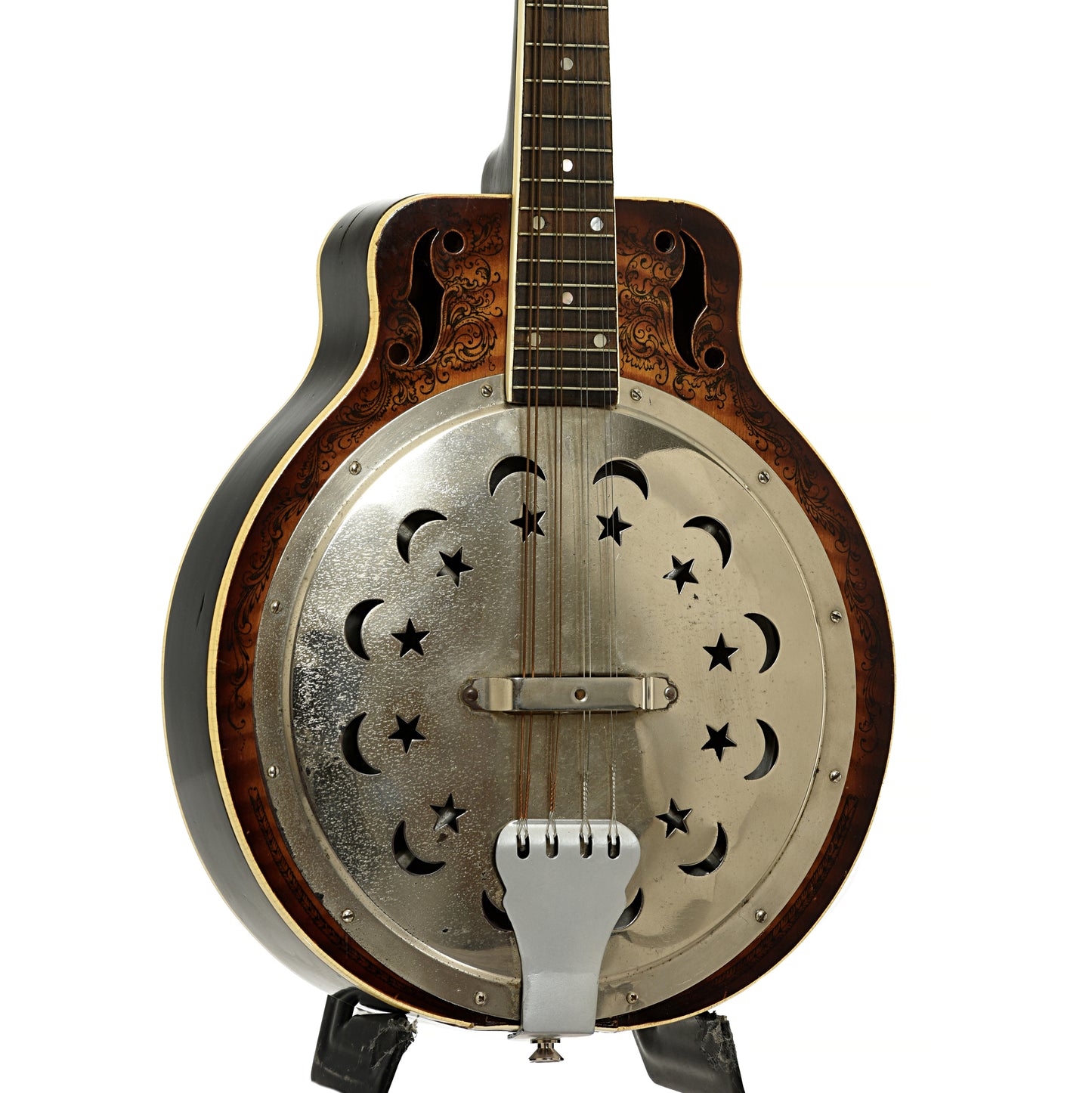 Front and side of Dobro D-260 Resonator Mandolin