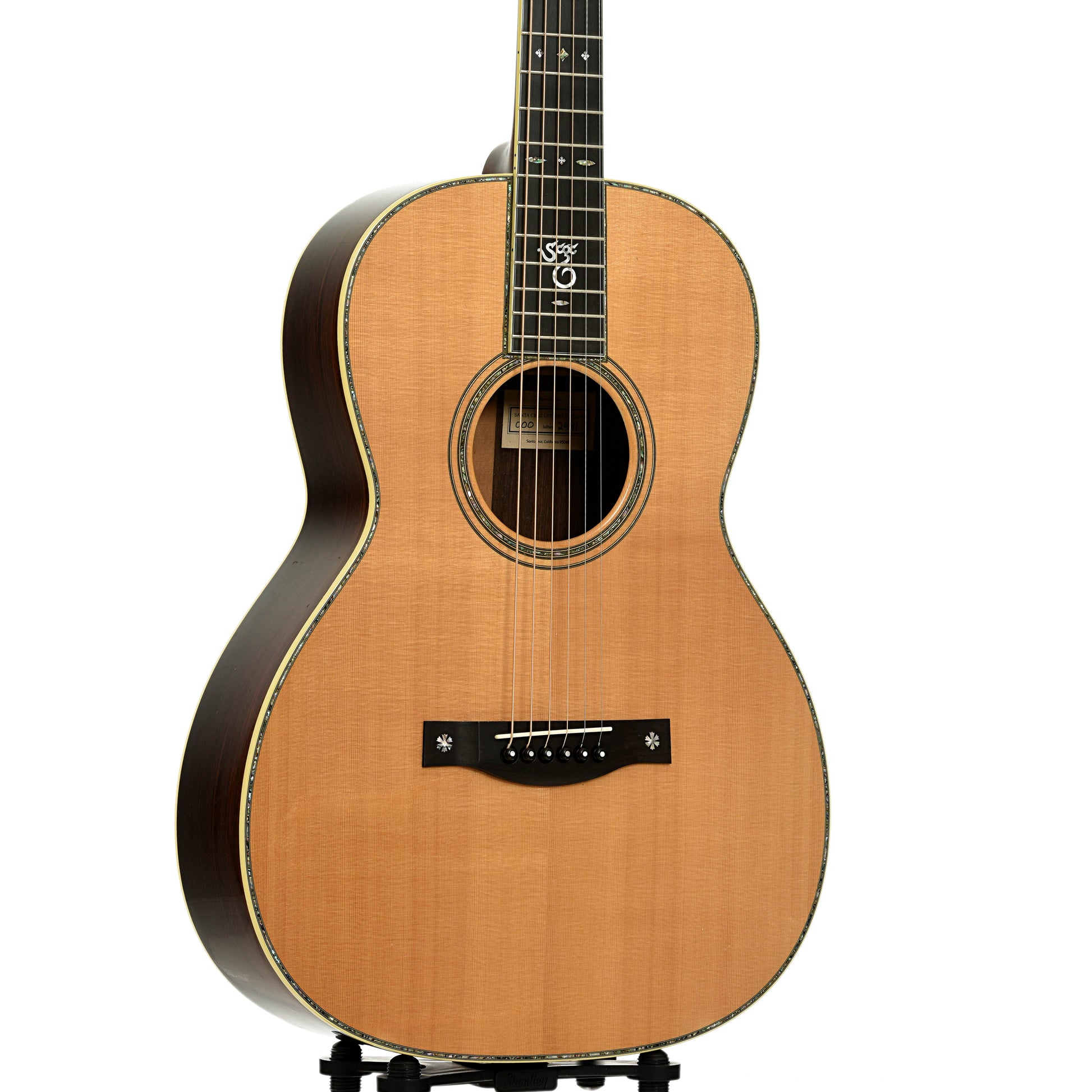 Front and side of Santa Cruz 000-42 Brazilian Acoustic Guitar