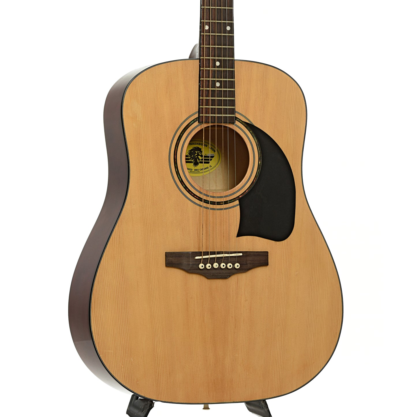 Frotn and side of Lyon by Washburn Dreadnaught Acoustic Guitar