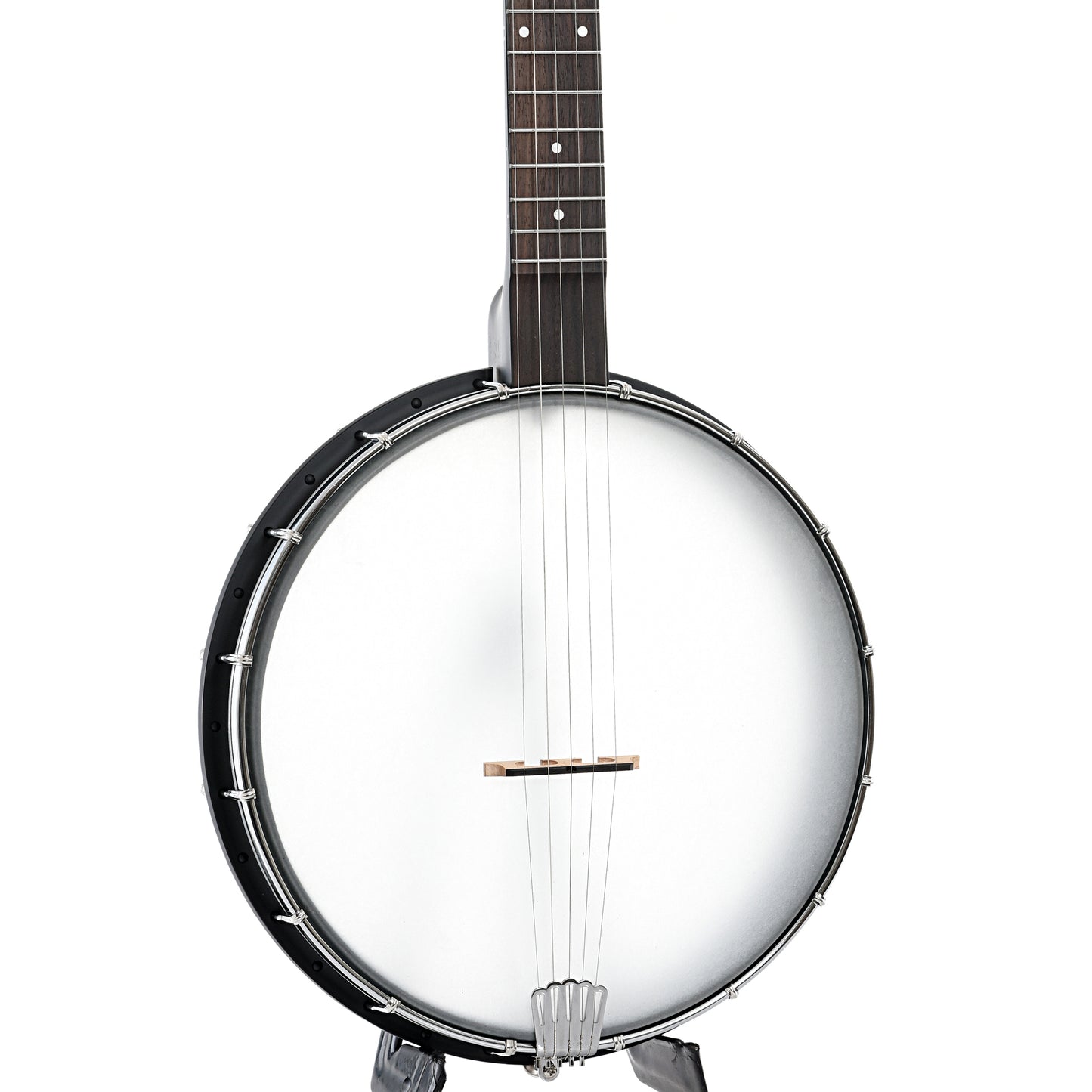 Front and side of Gold Tone AC-12 12" Openback Banjo