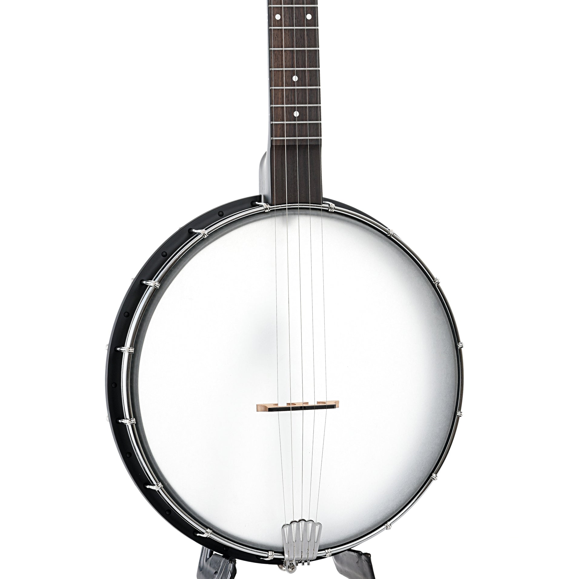 Front and side of Gold Tone AC-12 12" Openback Banjo