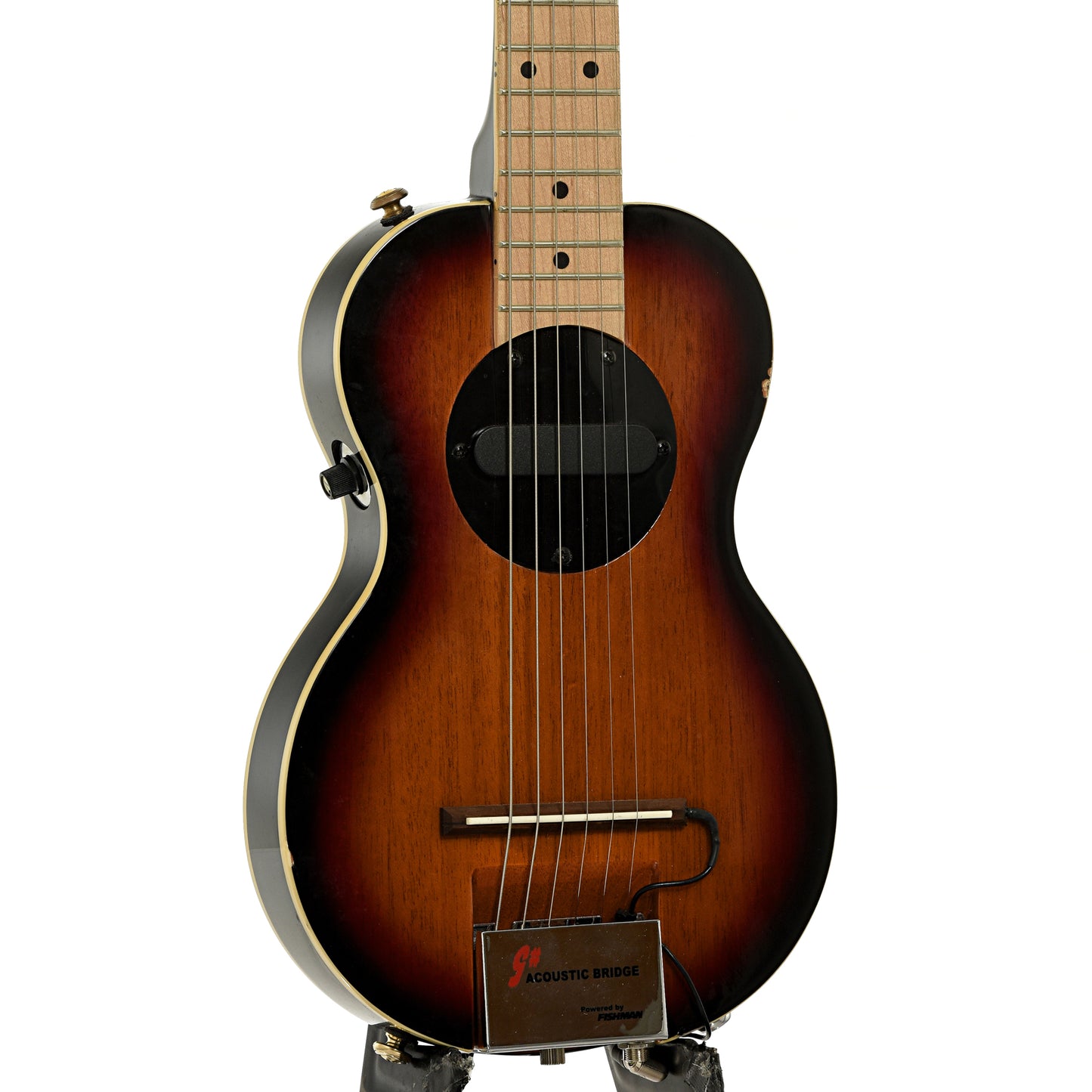 Front and side of G# OF-1 Travel Electric Guitar