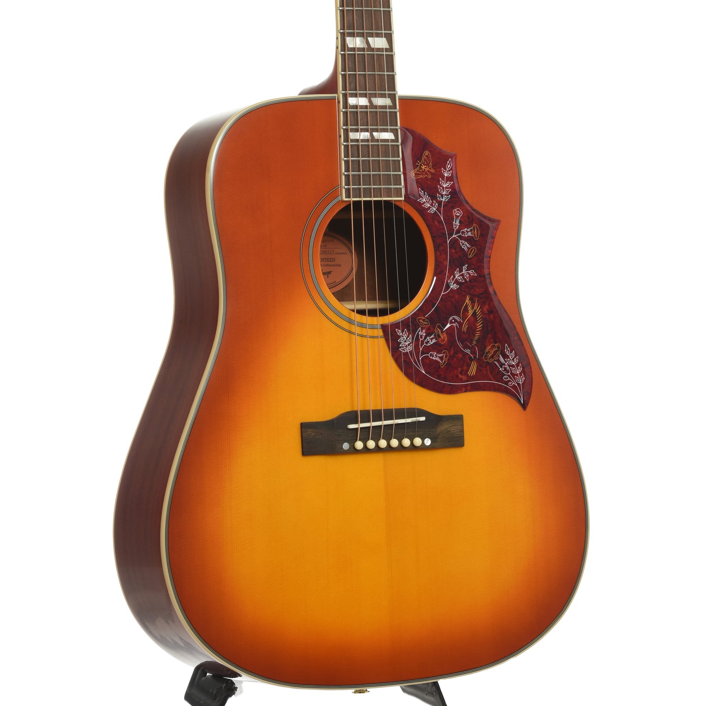 Front and side of Epiphone Hummingbird Standard Acoustic Guitar