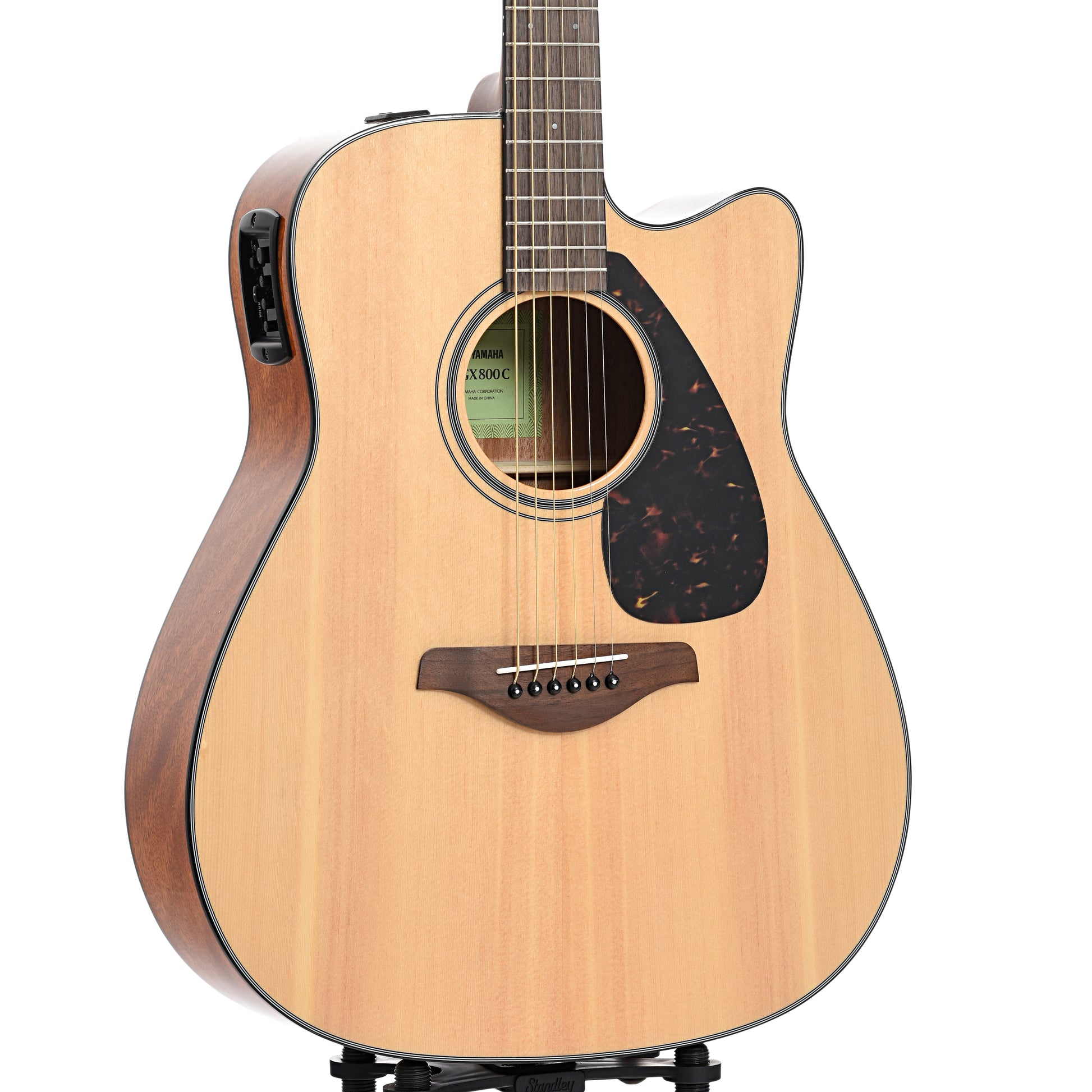 Front and side of Yamaha FGX800C Acoustic Guitar