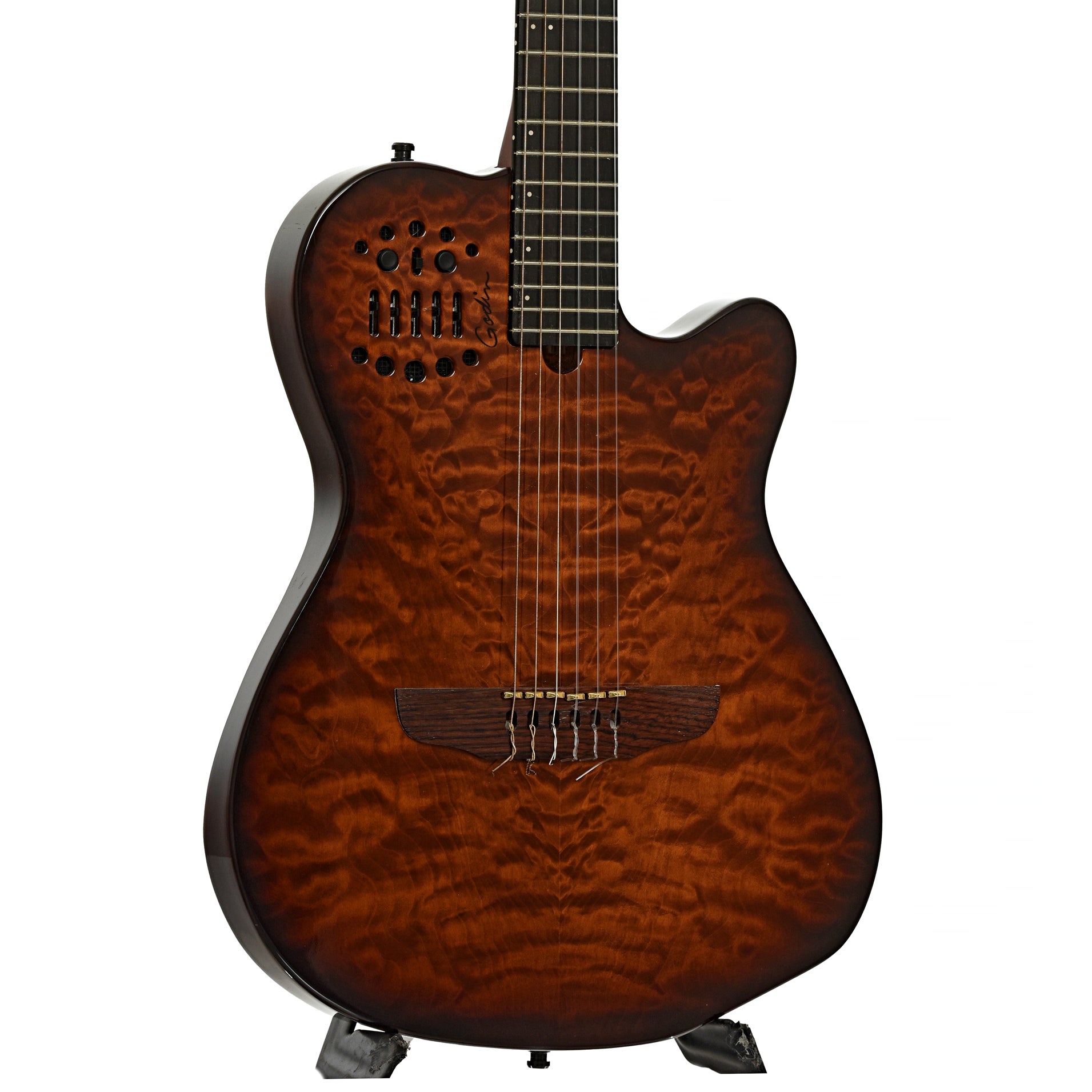 Front and side of Godin Multiac ACS SA Nylon-String Electric Guitar