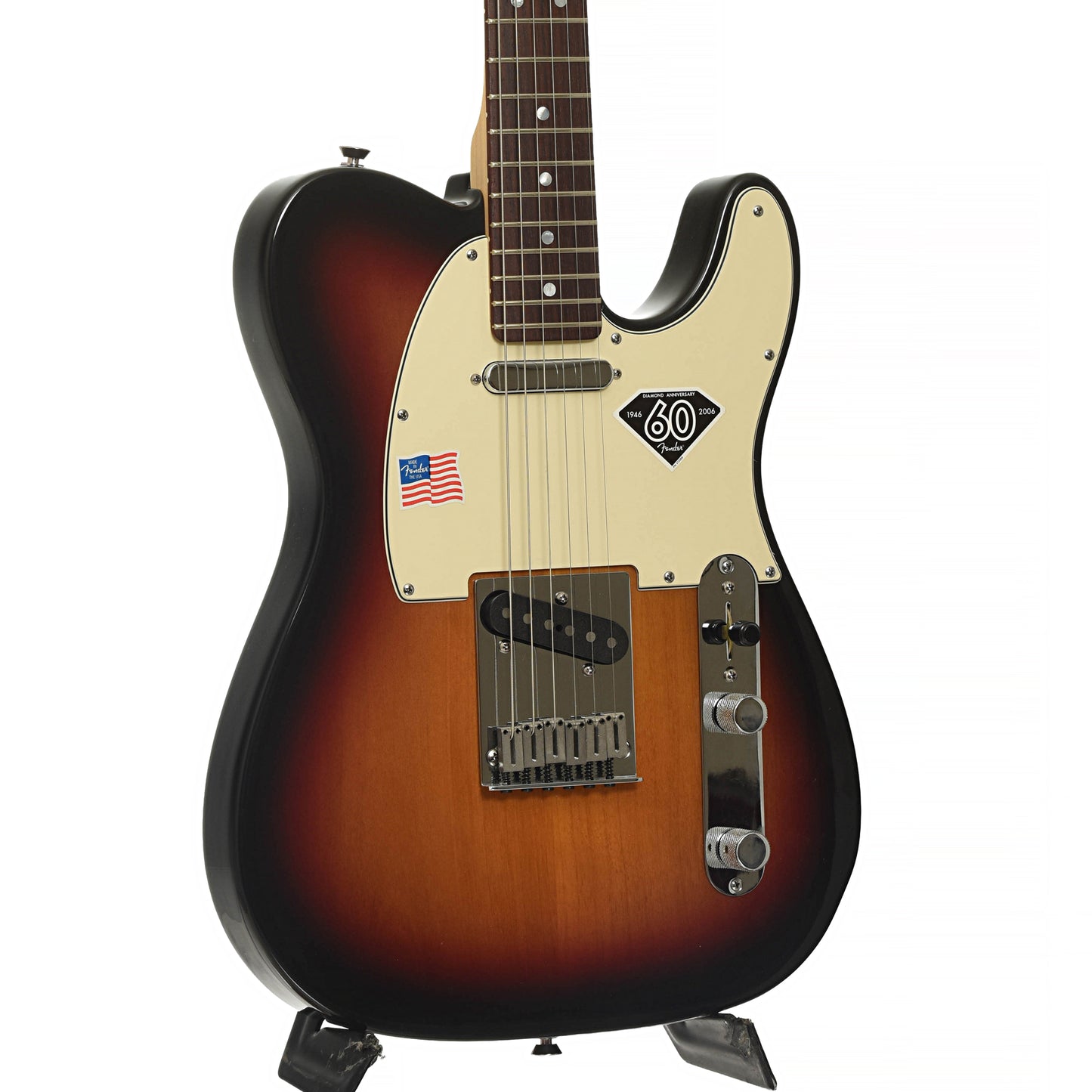 Front and side of Fender American 60th Anniversary Telecaster Electric Guitar 