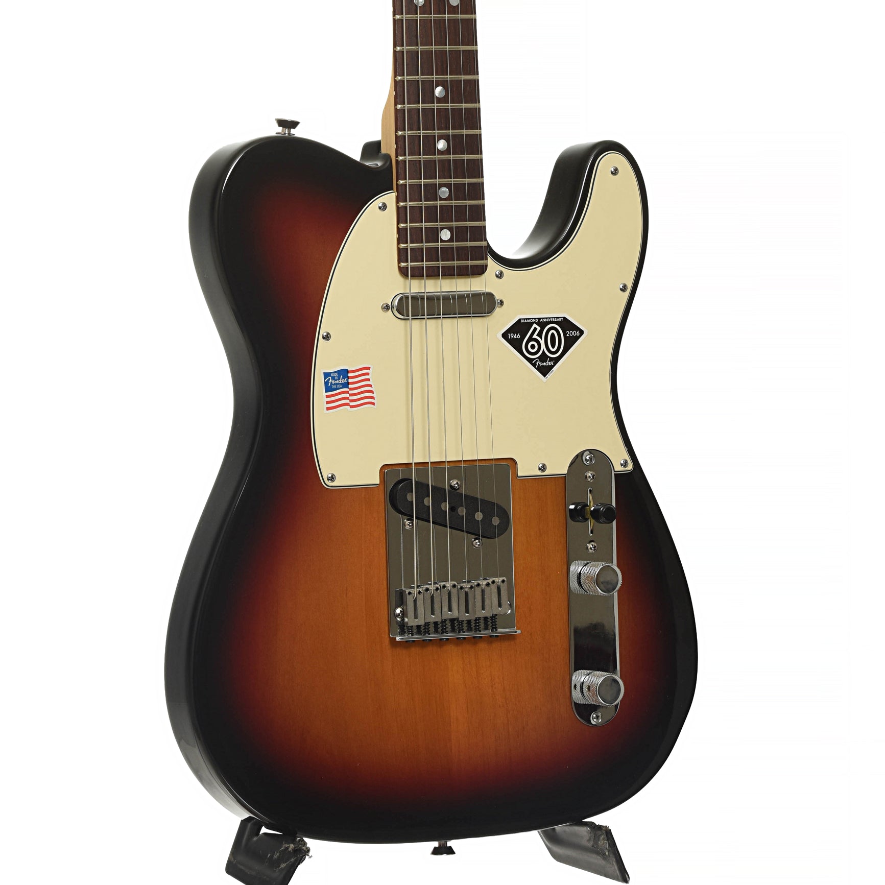 Front and side of Fender American 60th Anniversary Telecaster Electric Guitar 