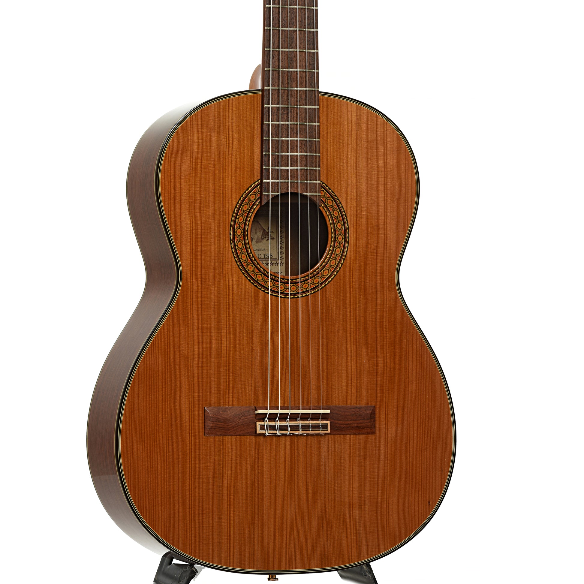 Front and side of Takamine C-132S Classical Guitar 