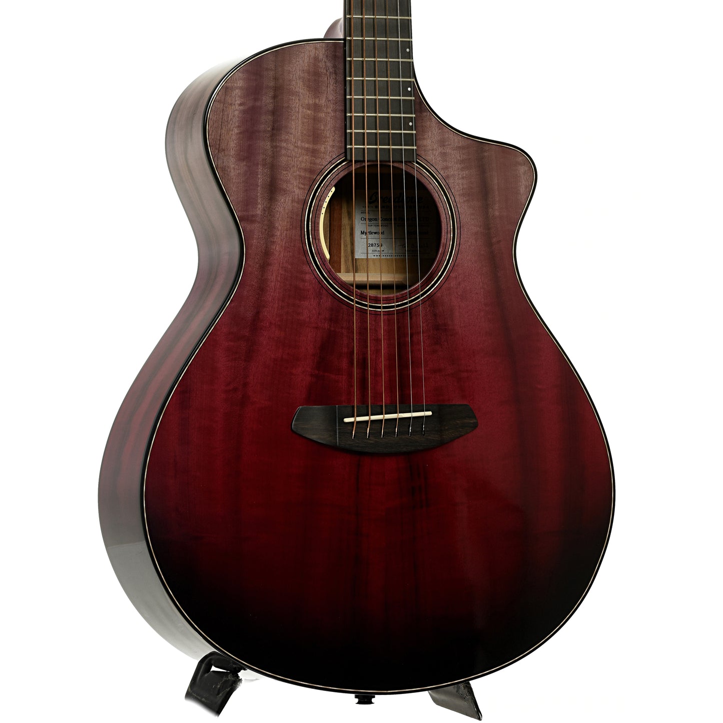 Front and side of Breedlove Oregon Concert LTD Acoustic Electric Guitar 