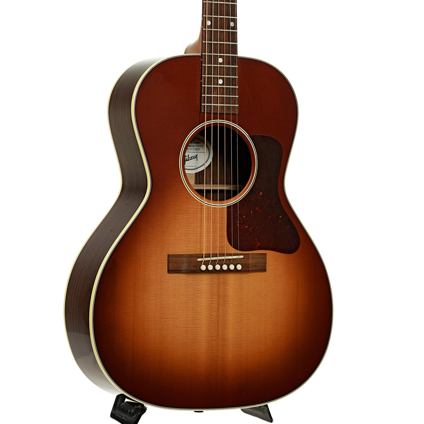 Front and side of Gibson L-00 Studio Rosewood Acoustic Guitar