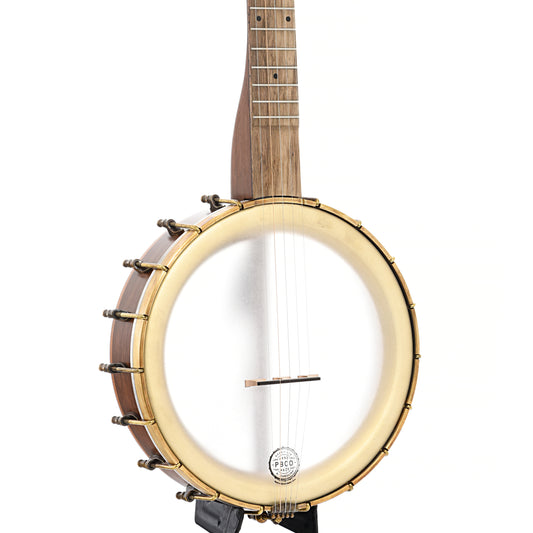 Front and side of Pisgah Dobson 11" Openback Banjo