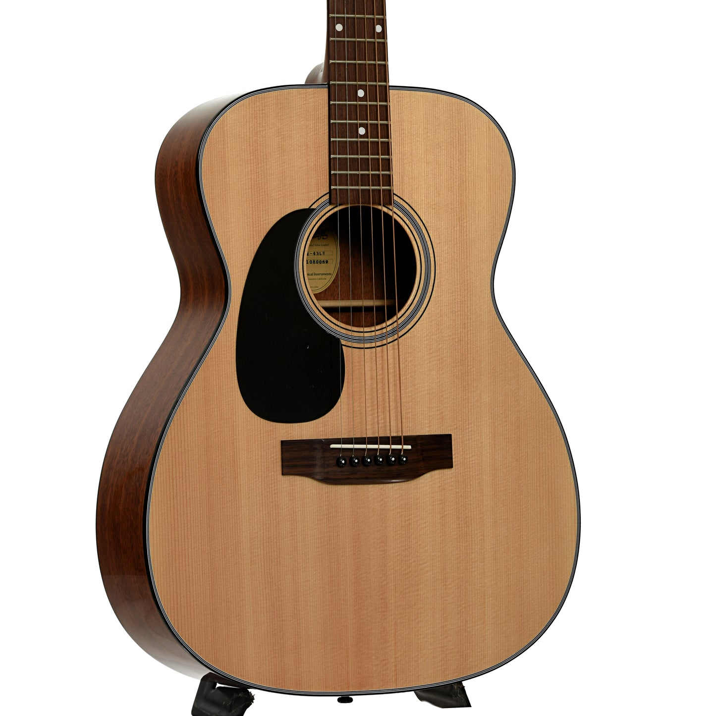 Front and side of Blueridge Contemporary Series LH 000 Acoustic Guitar