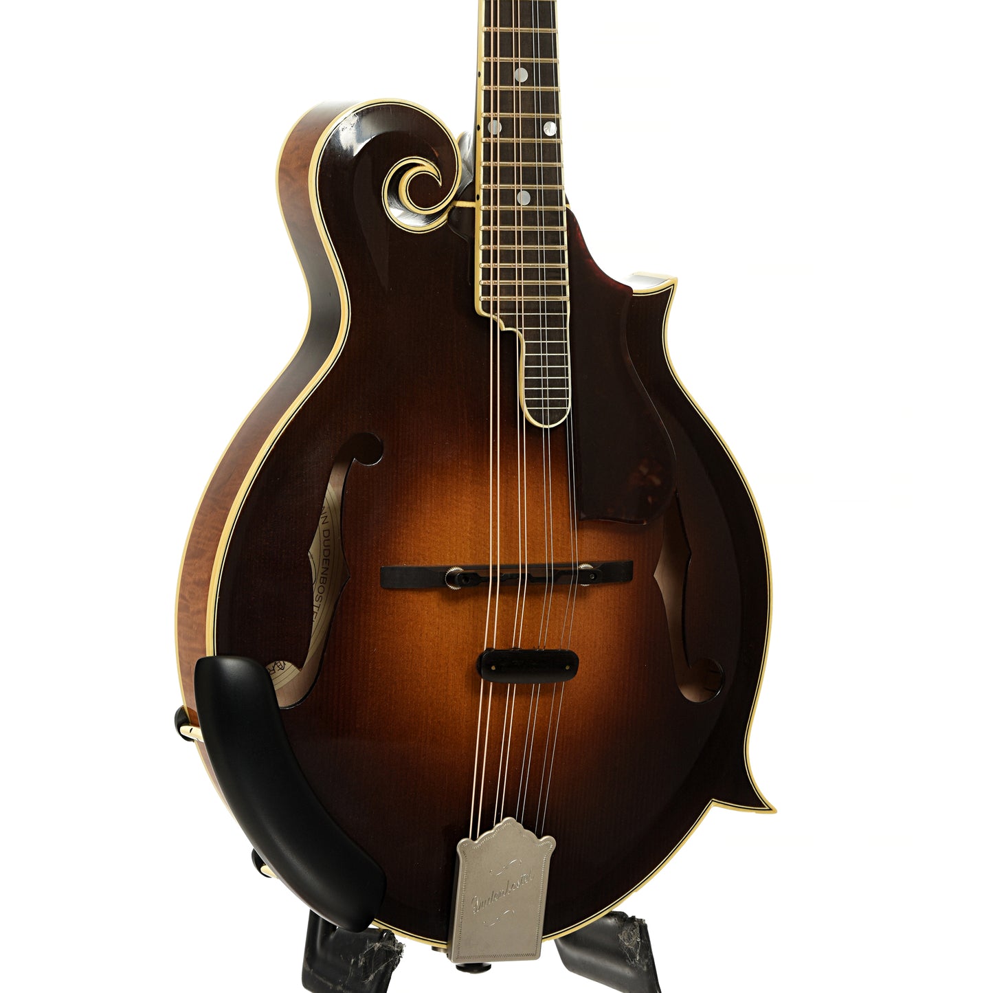 Front and side of Dudenbostel F-5 Mandolin