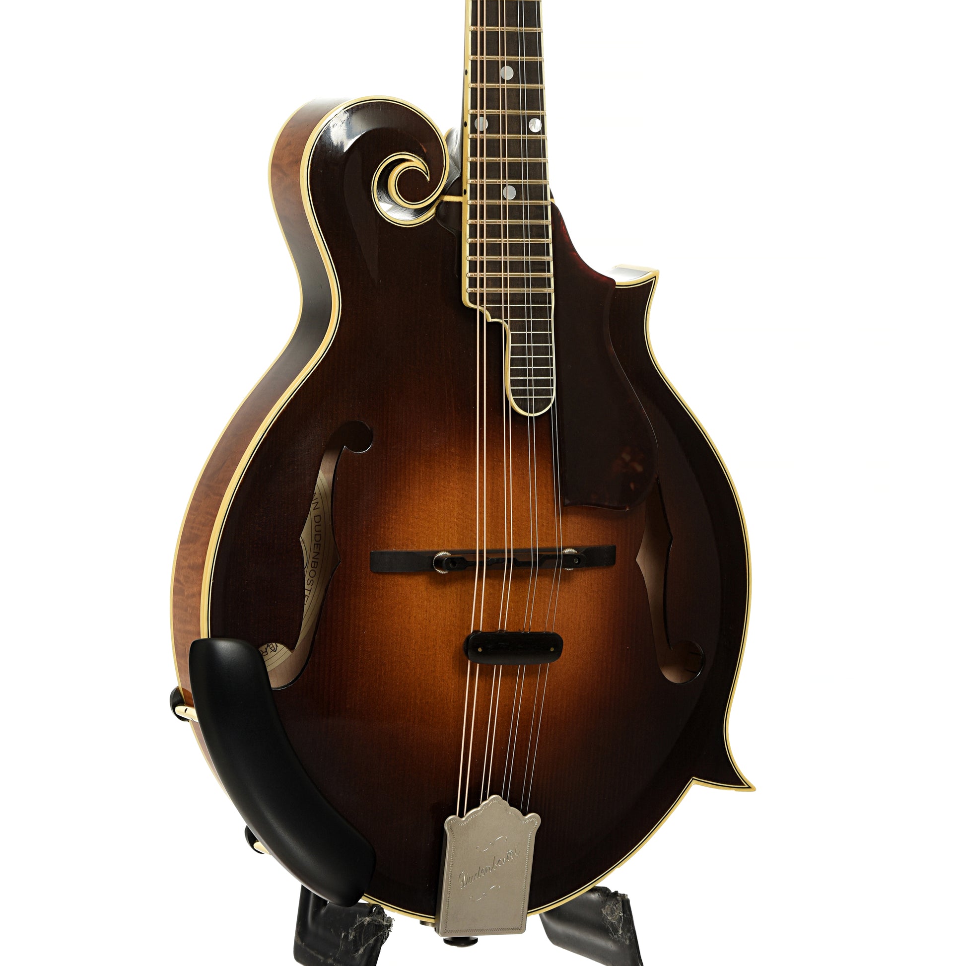 Front and side of Dudenbostel F-5 Mandolin
