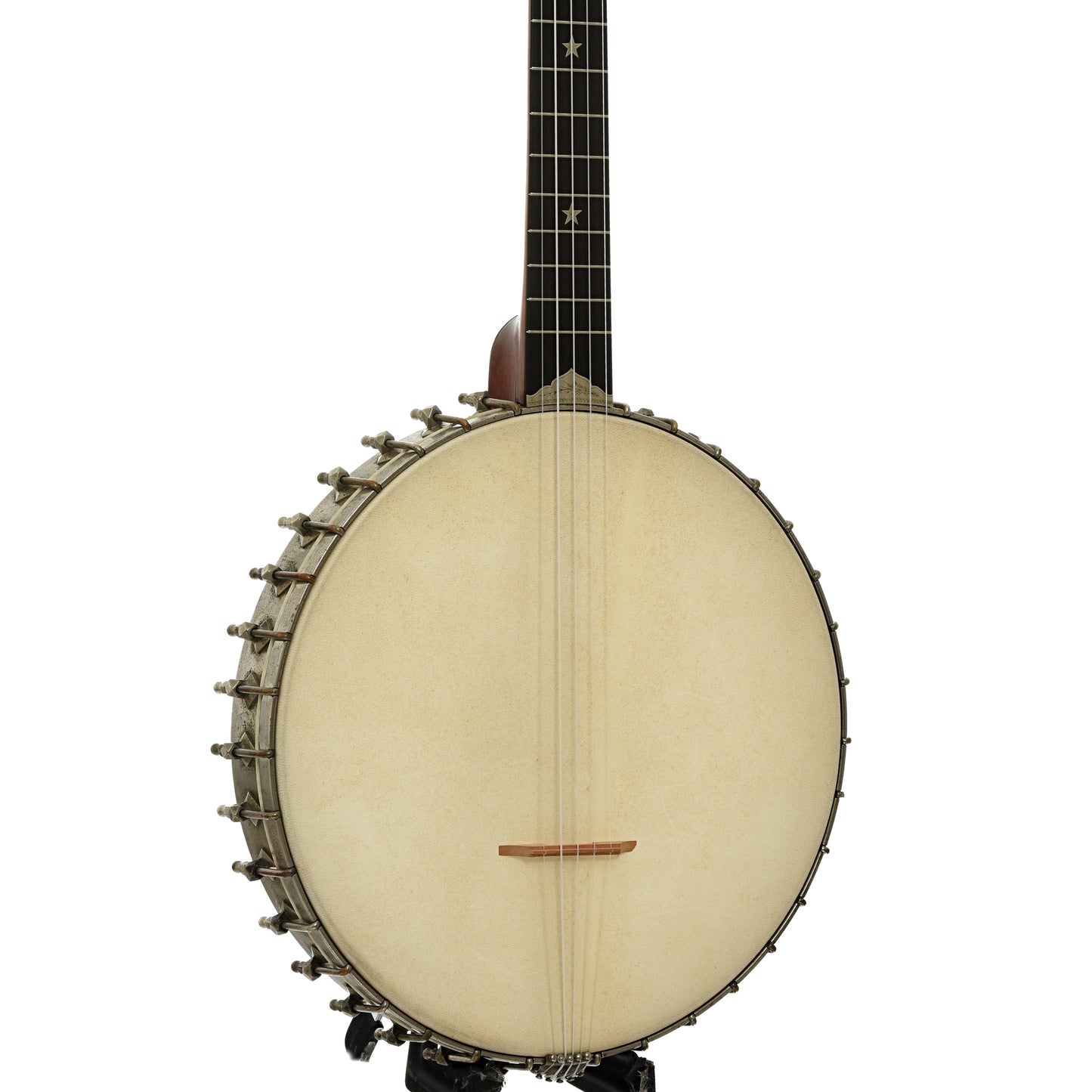 Front and side of Victor Kraske Baxter's Model Open Back Banjo