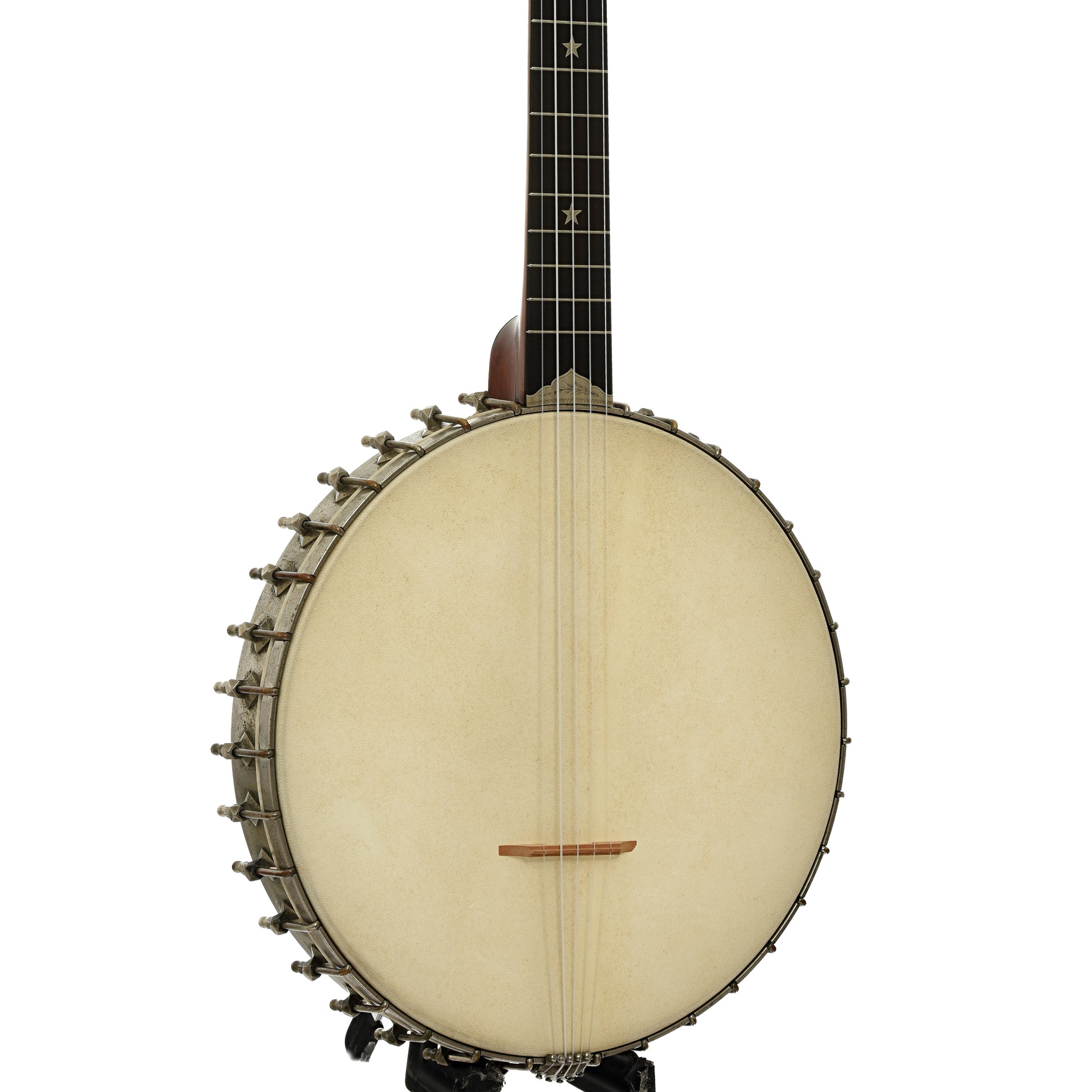 Front and side of Victor Kraske Baxter's Model Open Back Banjo