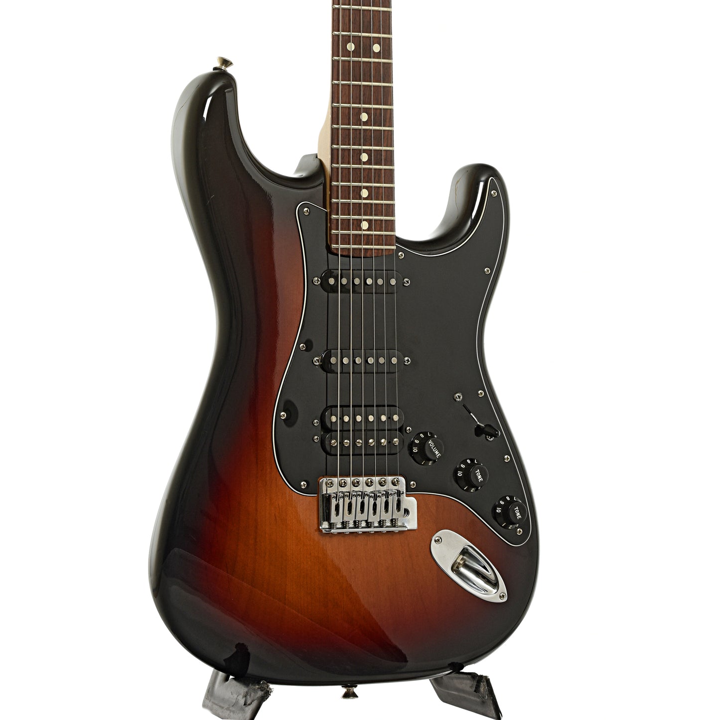 Front and side of Fender American Special Stratocaster HSS Electric Guitar
