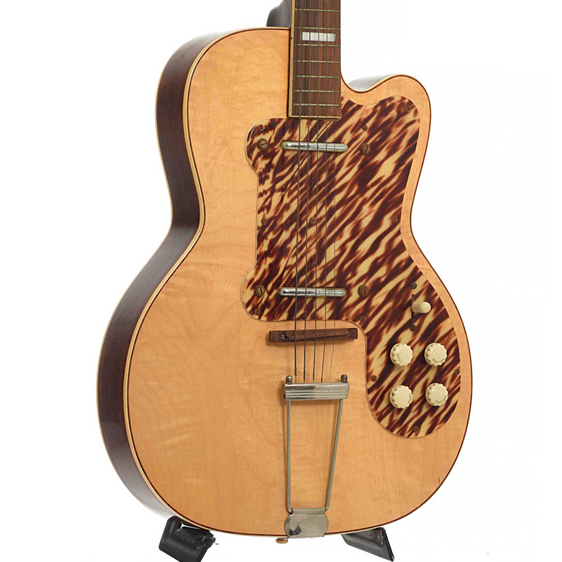 Front & Side of Kay K161 Thin Twin Electric Guitar